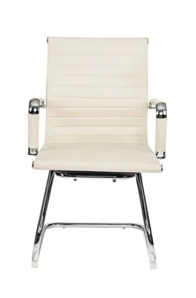 Кресло Бюрократ CH-883-LOW-V слоновая кость эко.кожа низк.спин. полозья металл хром | Купить в КупиКресла.ру