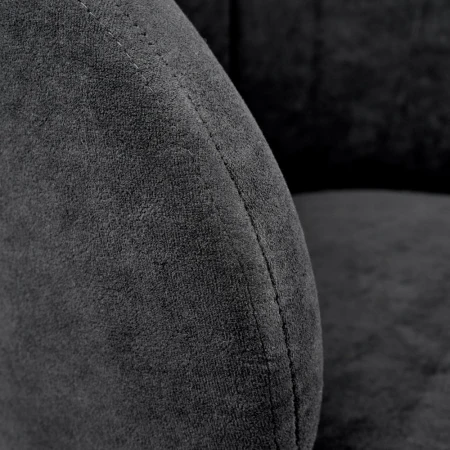 Купить Стул Paola графит, матовое золото, на поворотном механизме по низкой цене