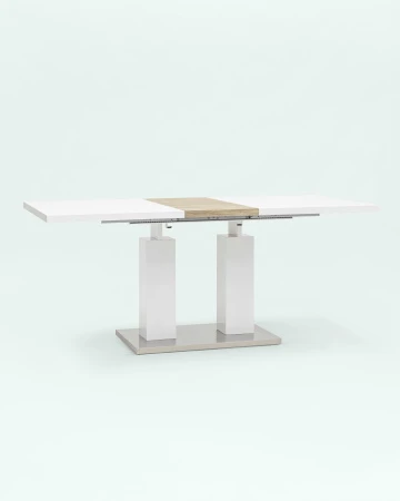 Купить Стол обеденный Сиэтл раскладной 140-180*90 глянцевый белый по низкой цене