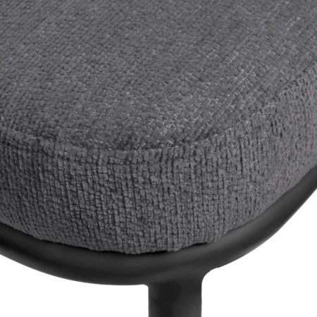 Купить Стул Lucas 2 серый шенилл с чёрными ножками по низкой цене