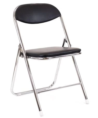 Стул складной Everprof Joker Chrome Экокожа Черный