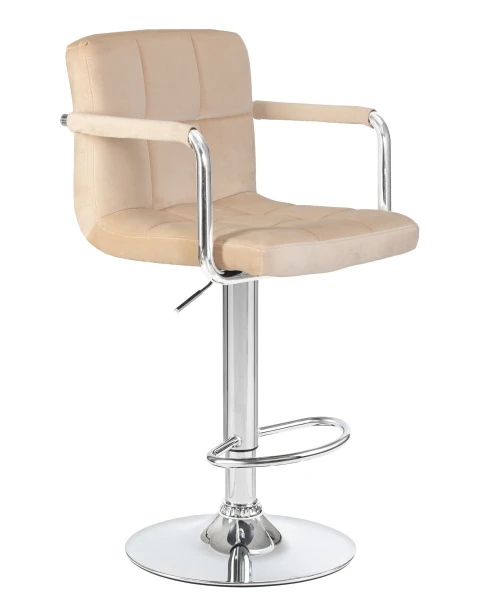 Купить Набор 2 шт Стул барный DOBRIN KRUGER ARM, бежевый велюр (MJ9-10) по низкой цене