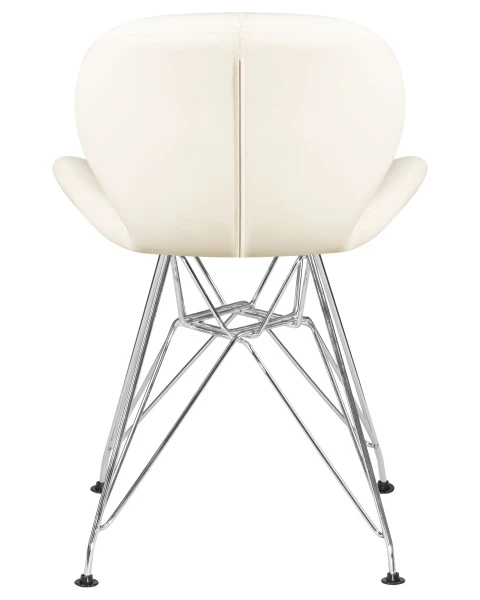 Купить Стул обеденный DOBRIN BUTTERFLY CHROME, ножки хром, цвет кремовый по низкой цене