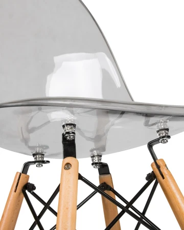 Купить Набор 4 шт Стул обеденный DOBRIN DSW CASPER, ножки светлый бук, цвет прозрачный в интернет-магазине КупиКресла.ру