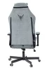 Кресло игровое Knight N1 Fabric серо-голубой Light-28 с подголов. крестов. металл
