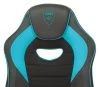 Кресла для геймеров - Кресло игровое Zombie GAME 16 черный/голубой текстиль/эко.кожа крестов. пластик