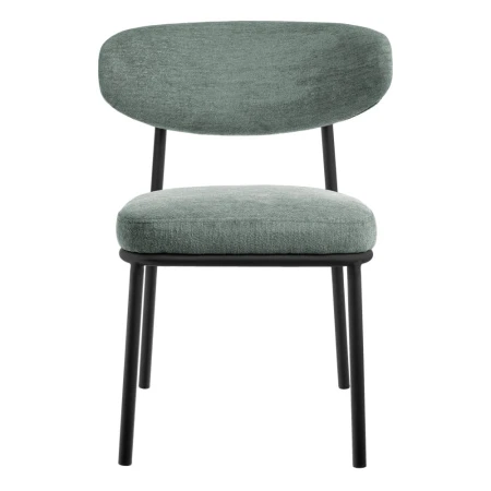 Купить Стул Lucas 2 шалфей шенилл с чёрными ножками по низкой цене