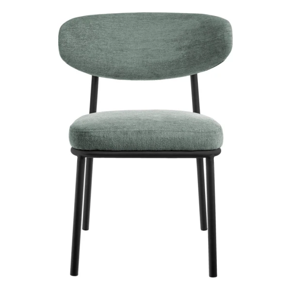 Купить Стул Lucas 2 шалфей шенилл с чёрными ножками по низкой цене