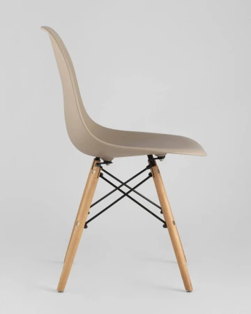 Купить Стул Eames DSW бежевый по низкой цене