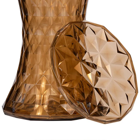 Купить Стул-пуф Stone прозрачный янтарный в интернет-магазине КупиКресла.ру