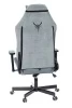Кресла для геймеров - Кресло игровое Knight N1 Fabric серо-голубой Light-28 с подголов. крестов. металл