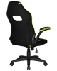Кресла для геймеров - Кресло игровое DOBRIN RICK, черно-светло-зеленая ткань