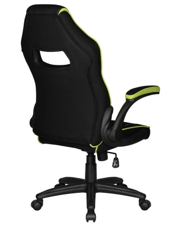 Кресла для геймеров - Кресло игровое DOBRIN RICK, черно-светло-зеленая ткань