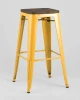 Купить Стул барный TOLIX WOOD желтый по выгодной цене для кафе, ресторанов и кухни