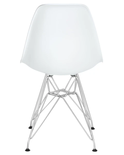 Купить Стул обеденный DOBRIN DSR, ножки хром, цвет белый (W-02) по низкой цене
