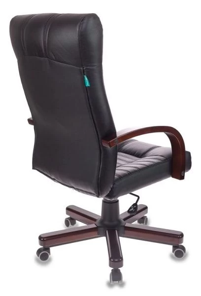 Кресло руководителя Бюрократ KB-10WALNUT черный эко.кожа крестовина металл/дерево