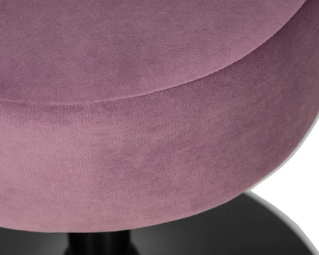 Купить Пуф DOBRIN DANNY BLACK, пудрово-сиреневый велюр (MJ9-52) в интернет-магазине КупиКресла.ру