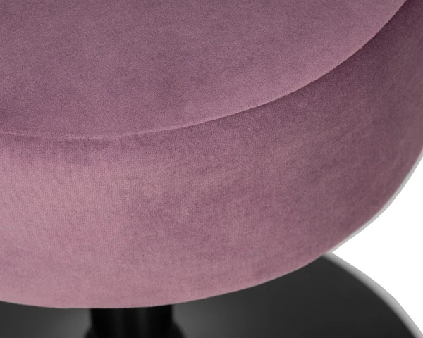 Купить Пуф DOBRIN DANNY BLACK, пудрово-сиреневый велюр (MJ9-52) по низкой цене
