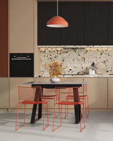 Купить Стол обеденный Детройт раскладной 120-160*80 серый по низкой цене