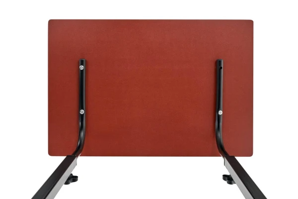 Купить Стол многофункциональный на колесах, 60x40 см, «РОЛЛ», 2 ножки, регул.высота, мдф, металл, тёмн. дерево, черный по низкой цене