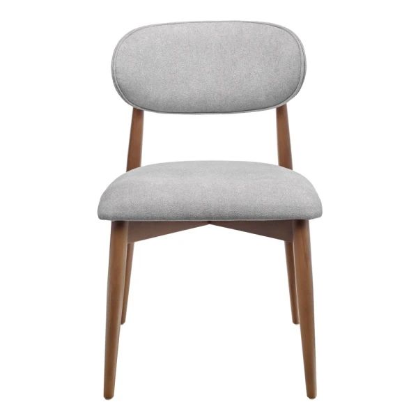 Купить Стул Lucas 3 серый букле с ножками цвета орех по низкой цене