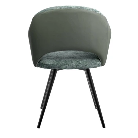 Купить Стул Bruno зелёный шенилл с экокожей с поворотным механизмом по низкой цене