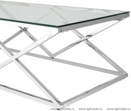 Журнальный стол 120*60 ИНСИГНИЯ серебро