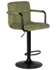Купить Набор 2 шт Стул барный DOBRIN KRUGER ARM BLACK, зеленый вельвет (LAR-E2041-7) в интернет-магазине КупиКресла.ру