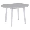 Купить Стол Next круглый раскладной 90-120x90x76,5см, Бетон Лайт, белый по низкой цене