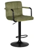 Купить Набор 2 шт Стул барный DOBRIN KRUGER ARM BLACK, зеленый вельвет (LAR-E2041-7) в интернет-магазине КупиКресла.ру