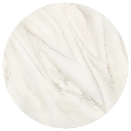 Купить Стол Liverpool диам.100см, керамогранит белый мрамор с золотистыми ножками по низкой цене