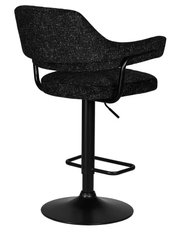 Купить Стул барный DOBRIN CHARLY BLACK, черный твид (LEO18) по выгодной цене для кафе, ресторанов и кухни
