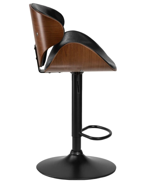 Купить Набор 2 шт Стул барный DOBRIN KARTER BLACK, коричневый орех дерево (BWW), черный PU по низкой цене
