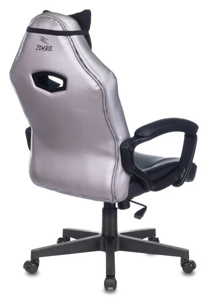Кресло игровое Zombie HERO QUEEN черный/белый искусственная кожа с подголов. крестовина пластик