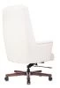 Кресла руководителя - Кресло руководителя Бюрократ _DUKE белый кожа крестовина металл/дерево
