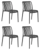 Набор 4 шт Стул обеденный DOBRIN WALTER, темно-серый