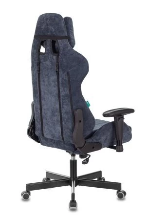 Кресла для геймеров - Кресло игровое Zombie VIKING KNIGHT Fabric синий Light-27 с подголов. крестовина металл