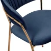 Купить Комплект из 2-х стульев Turin синий, золотые ножки в интернет-магазине КупиКресла.ру