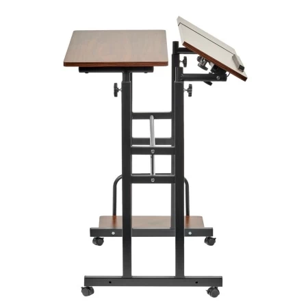 Купить Стол многофункциональный Shuttle 80х58х80-130см, темное дерево, чёрный по низкой цене