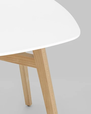 Купить Стол обеденный Target 80*80 белый ножки массив бука по низкой цене