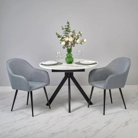 Купить Стул Frida серо-синяя рогожка по низкой цене