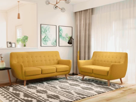 Купить Диван Picasso двухместный горчичный по низкой цене