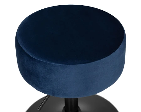 Купить Пуф DOBRIN DANNY BLACK, синий велюр (MJ9-117) в интернет-магазине КупиКресла.ру