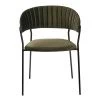 Купить Стул Turin зеленый с чёрными ножками по низкой цене