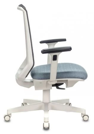 Кресла руководителя - Кресло руководителя Бюрократ EXPERT серый сиденье голубой 38-405 сетка/ткань с подголов. крестовина пластик пластик белый