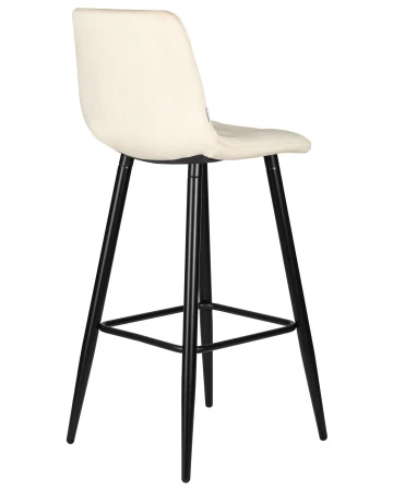 Купить Набор 2 шт Стул барный DOBRIN NICOLE, черные матовые ножки, кремовый велюр (108-113) в интернет-магазине КупиКресла.ру