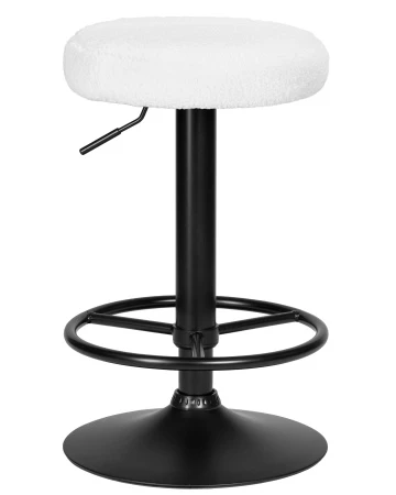 Купить Набор 2 шт Табурет барный DOBRIN TEDDY BLACK, белый букле (13) в интернет-магазине КупиКресла.ру