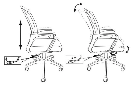 Офисные кресла - Кресло Бюрократ MC-201 черный TW-01 TW-11 сетка/ткань крестовина пластик