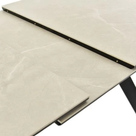 Купить Стол Adam раскладной 140-190x90x75см, бежевый, чёрный по низкой цене