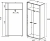 Купить Гардероб Everprof EVO (ЭВО) 800х383x1835 Белый по низкой цене